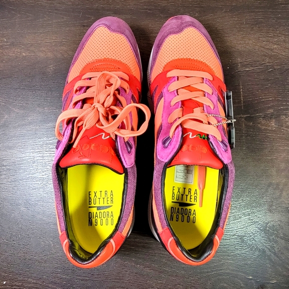 BRAND NEW Diadora N9000 x Extra Butter Giallo "Made in Italy" Men's Size 10.5 - Picture 10 of 11